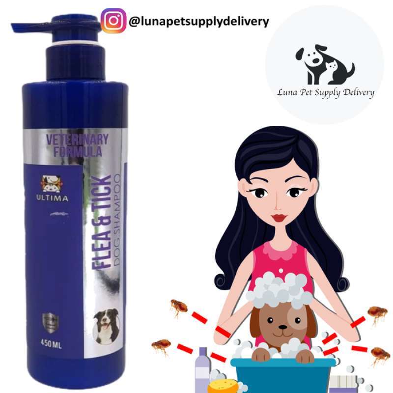 Jual Dog Shampoo Kutu,Nyamuk,Flea & Tick Veterinary Formula 450 ml