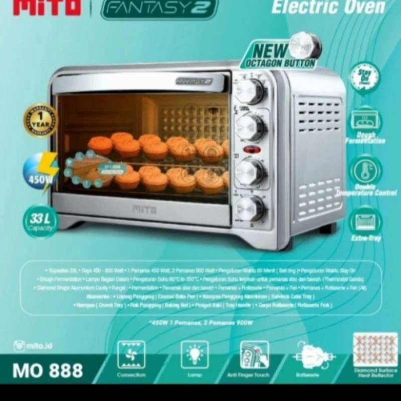 Jual oven mito mo 888 fantasy 33 liter low watt mulai dari 450 watt di