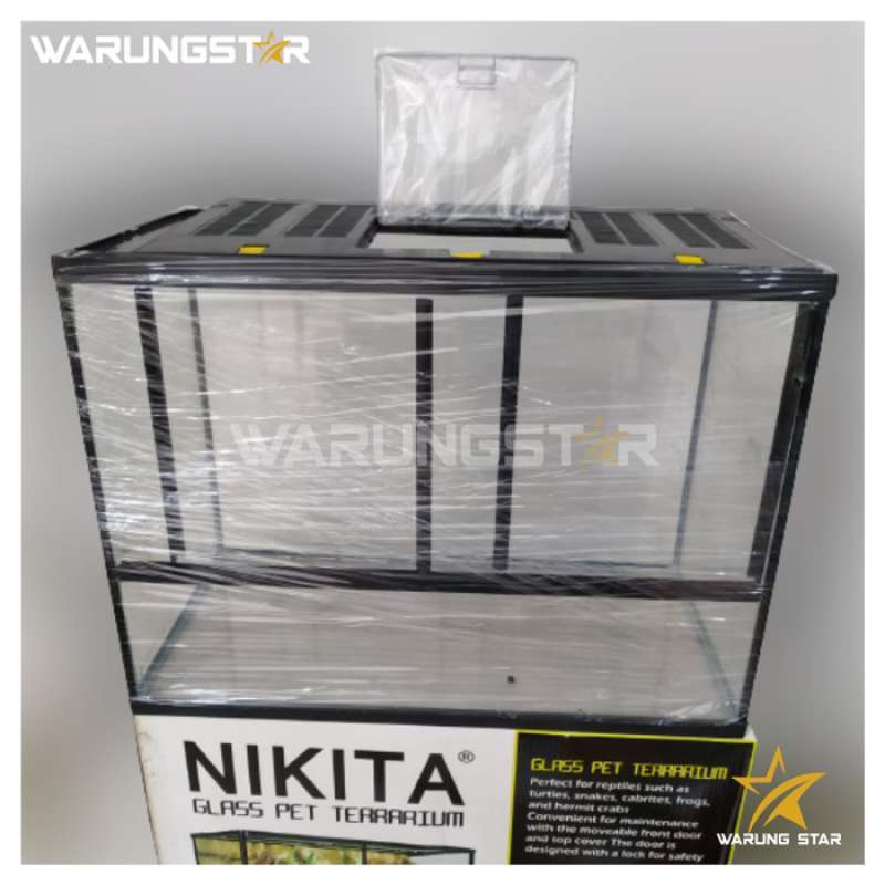 Promo Aquarium Terrarium Nikita 60 Cm Khusus Gojek Grab / Kandang