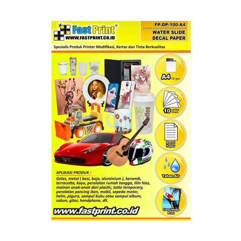 Jual Kertas Water Slide Decal Fast Print Original Murah - Harga Diskon ...