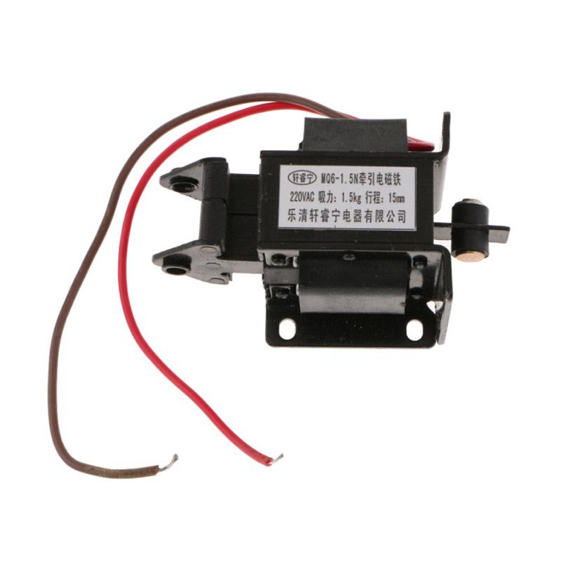Électro-aimant Tracteur AC 220V - Force 14.7N, Course 15mm - Pour Automatisation Industrielle