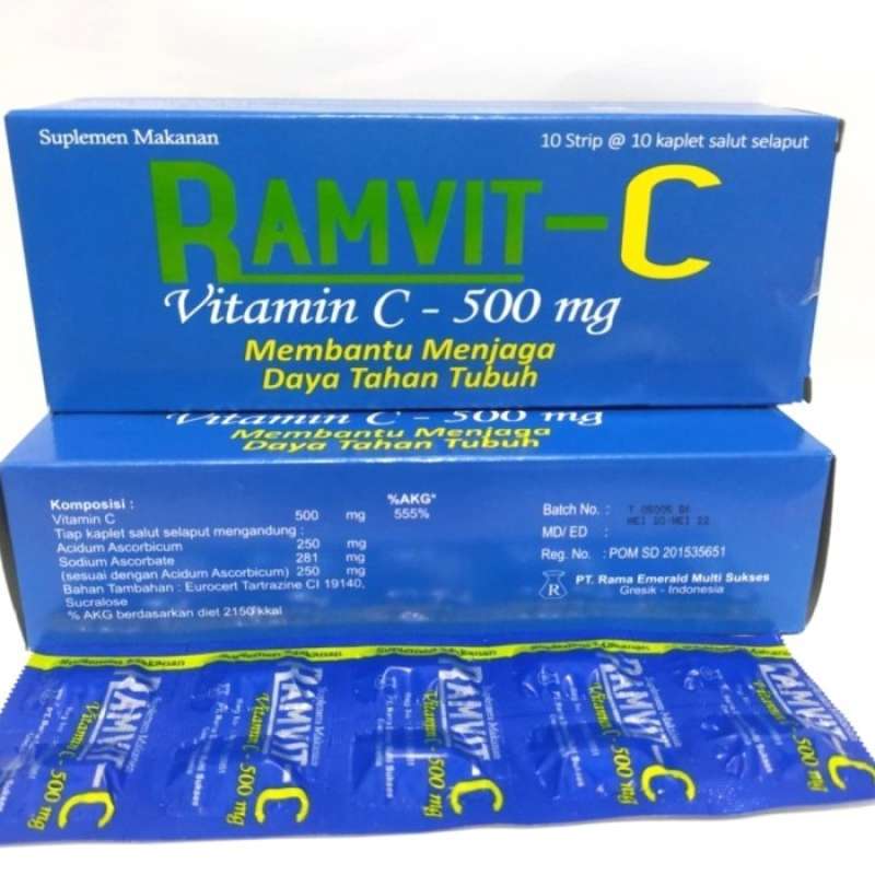 Jual RAMVITC Vitamin C 500 mg Box Original di Seller Raisha Farma