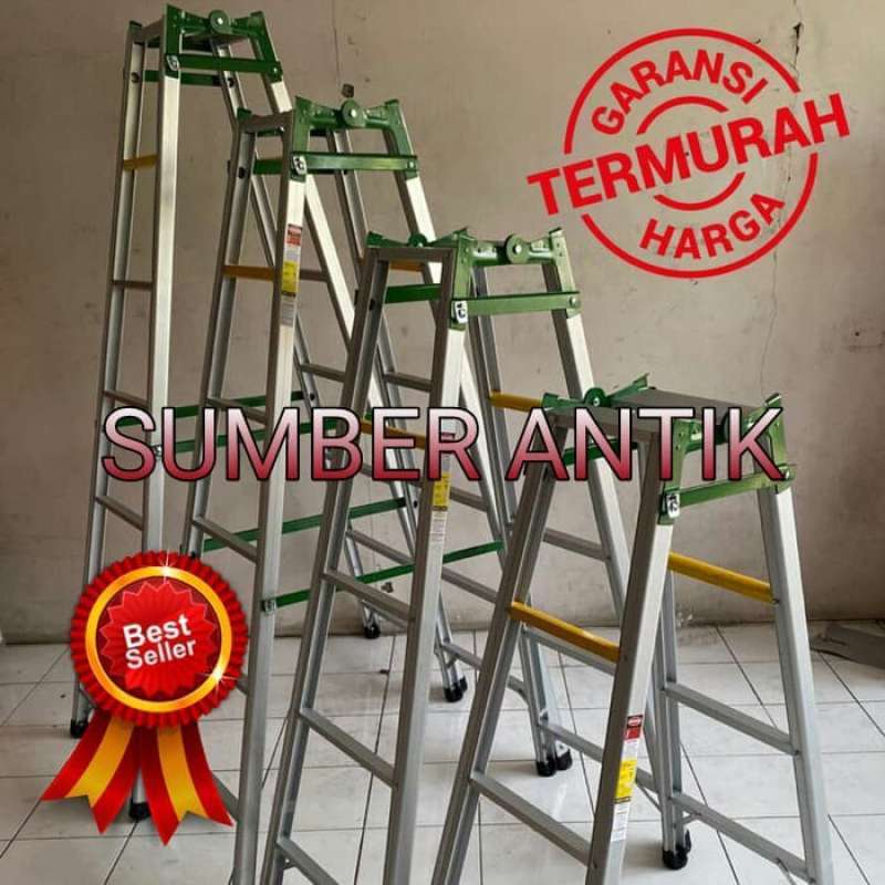 Promo Tangga Lipat Aluminium 100cm 1 Meter Kokoh Murah Tebal Diskon 4%