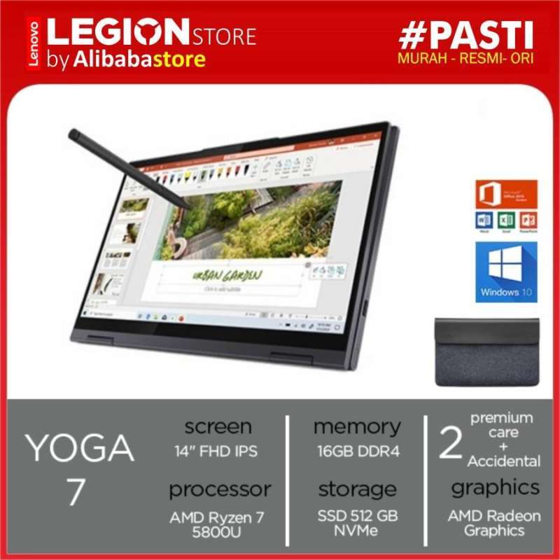 Écran Tactile LCD LED 14" Full HD Pour Lenovo Yoga 7 14ACN6 - Dalle Neuve Avec Cadre, 6 Mois Garantie