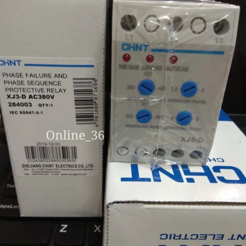 Jual Phase Failure Relay Chint Xj3d/pfr Chint Di Seller Berkah Mulia