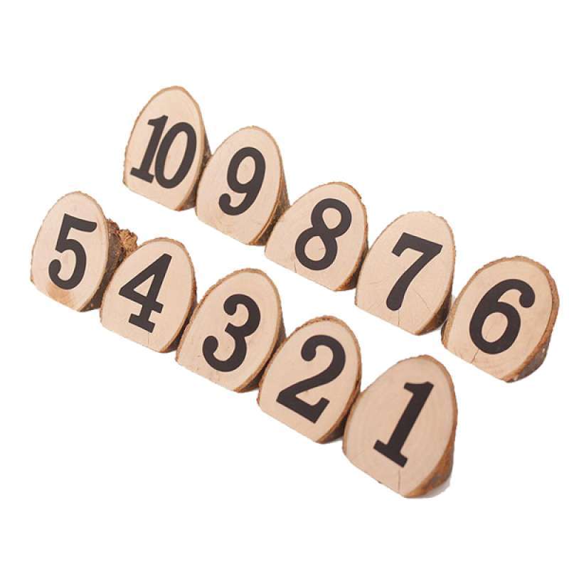 Jual 1 Set Of Wooden Table Name Card Holder Numbers Sign For Wedding