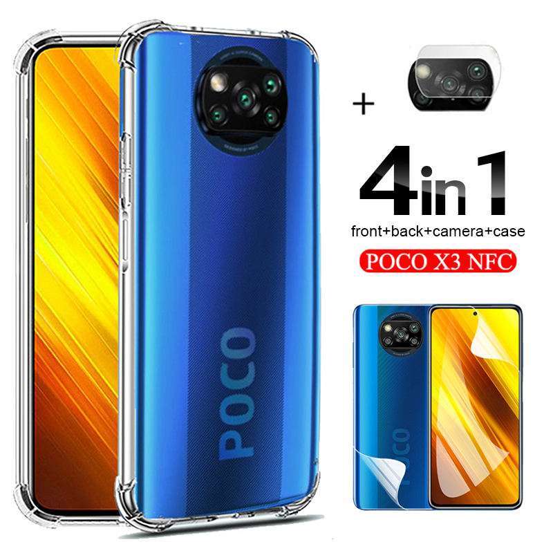 âˆš Oem Pelindung Layar A   nti Crack For Xiaomi Poco X3 Nfc 4 In 1 [bahan