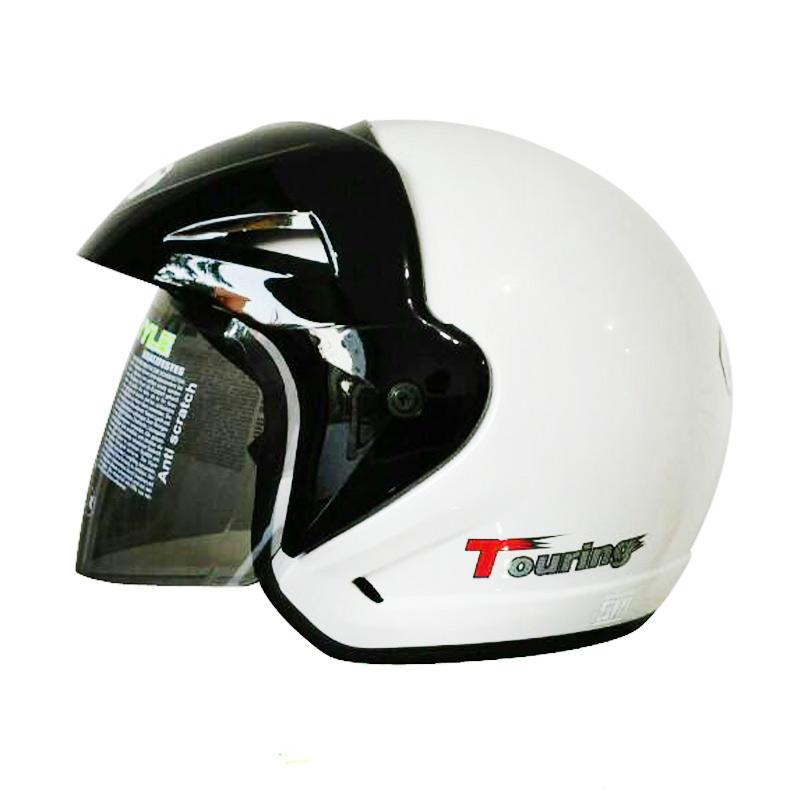 Jual BMC Touring Helm Motor Half Face White Metalic di Seller Jogja