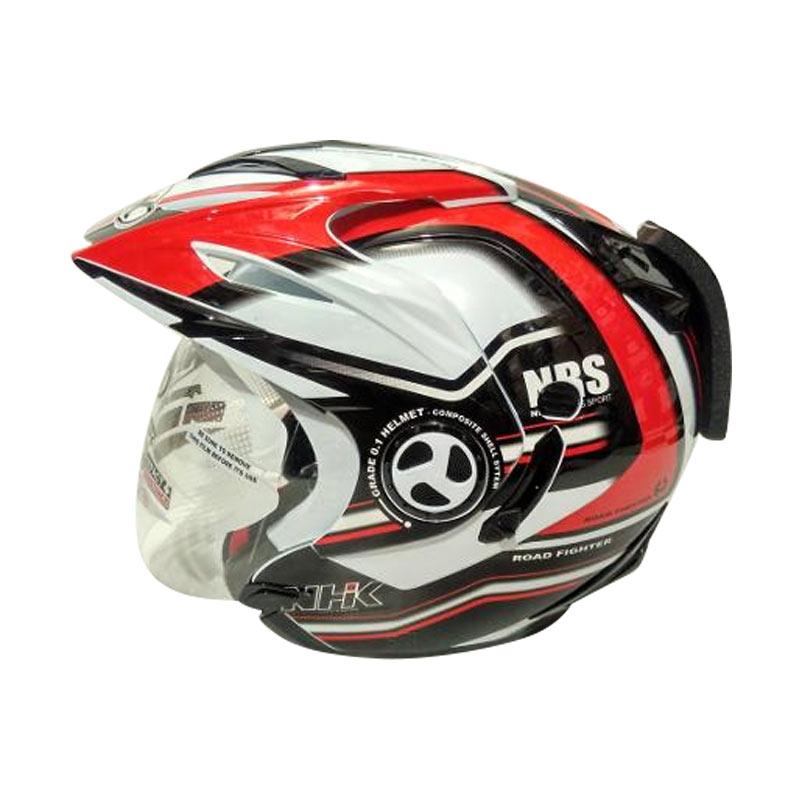 Jual NHK Aviator NRS Helm Half Face - White Red Online