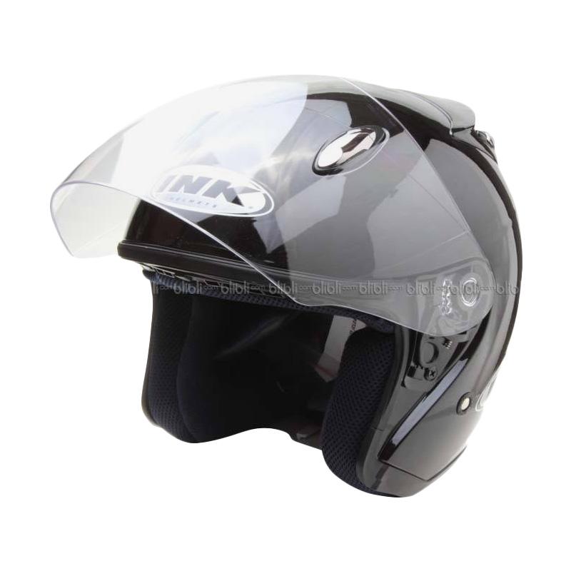 Jual INK Centro Jet SolidBK MET Helm Half Face Black di Seller