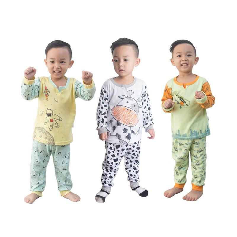 Jual Kazel Piyama Boy Baju Tidur Anak  3 pcs Online 