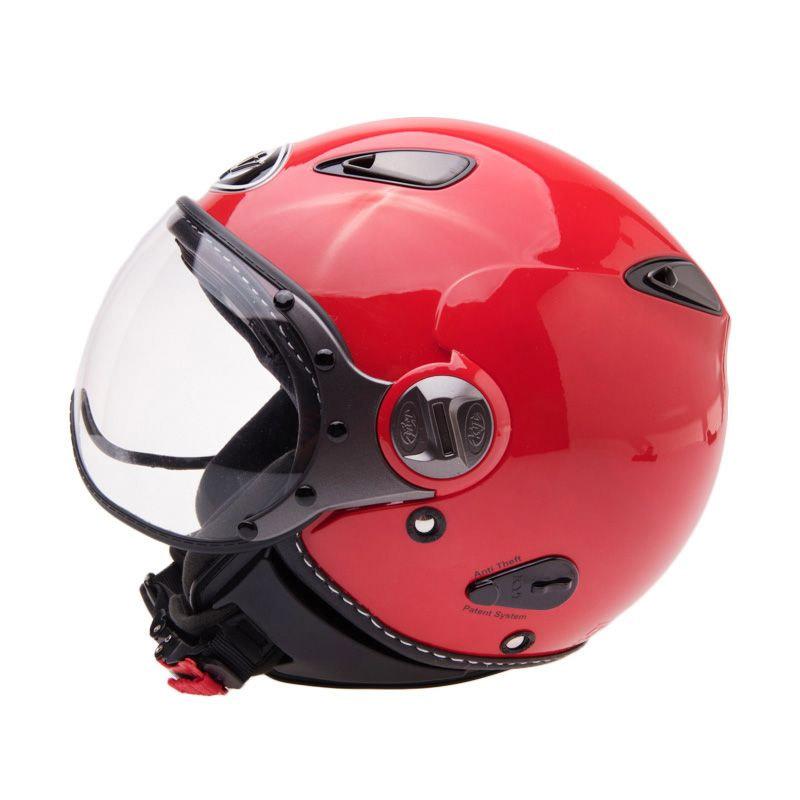 Jual Kyt Elsico Helm Half Face Solid Fire Red Di Seller Indo Helmet