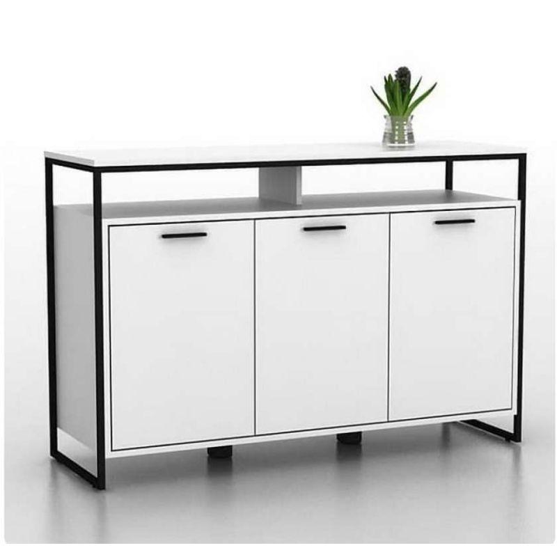 Jual Lemari Bufet Multifungsi Viso Sb120 Minimalis Buffet Serbaguna Kayu Bupet Besi Furniture Di