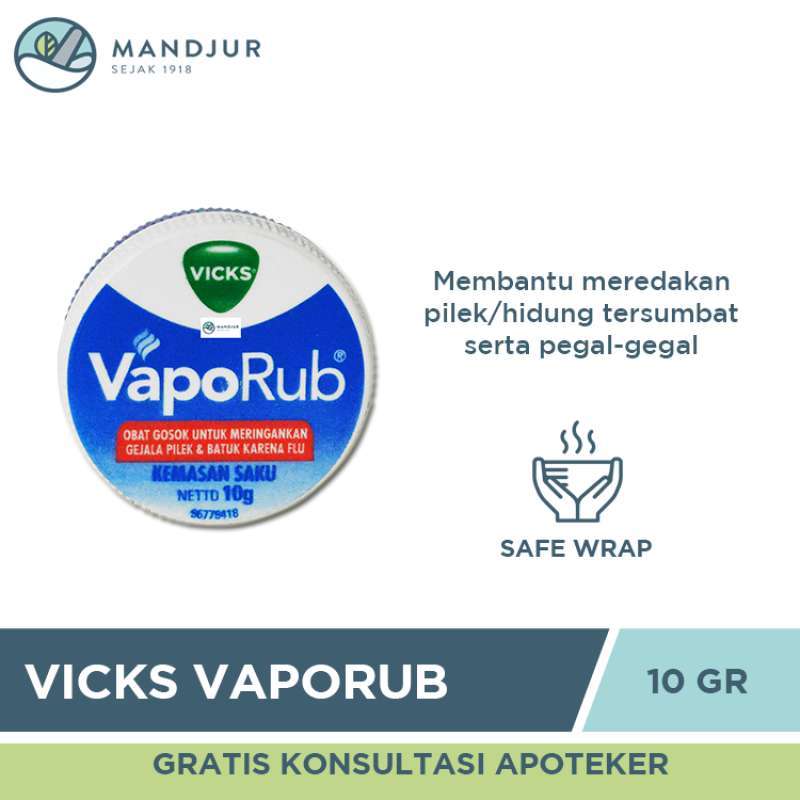 Jual Vicks Vaporub 10 Gr - Balsem Pelega Pernafasan & Hidung Tersumbat