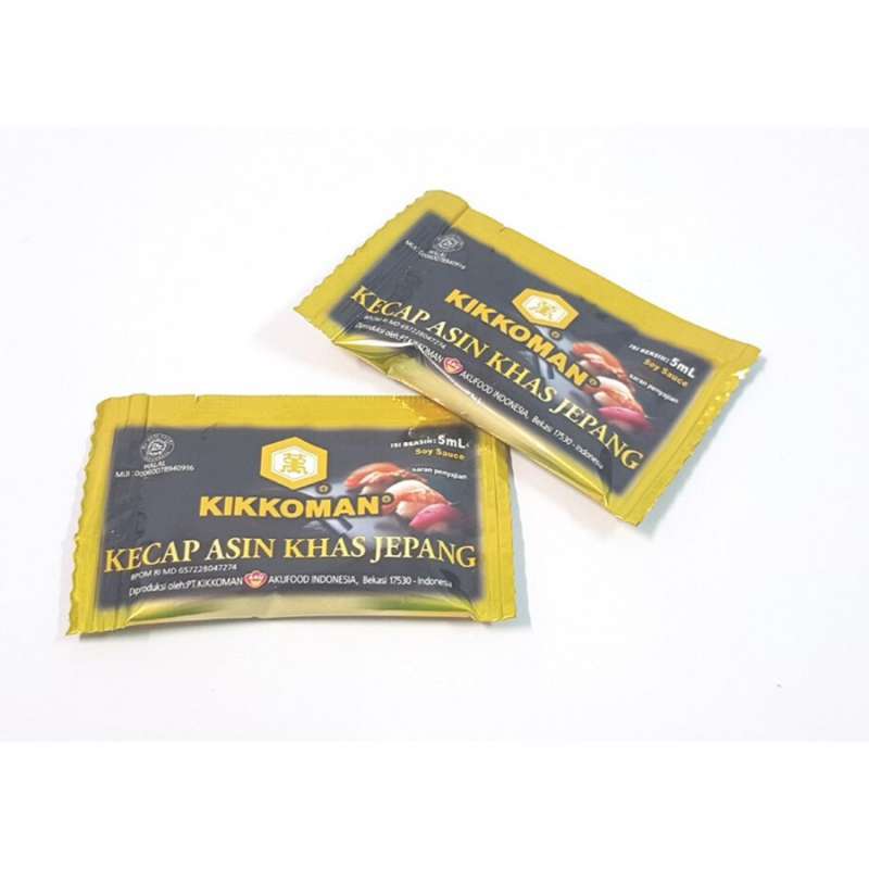 Jual Kikkoman Soy Sauce HALAL Sachet 5ml Kecap Asin Khas Jepang (isi 10