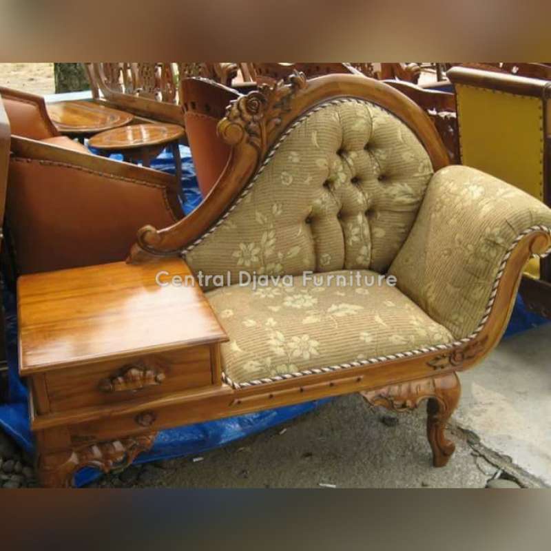 Jual Kursi Sofa Telepon Rumah/Kabel Kayu Jati Furniture Asli Jepara