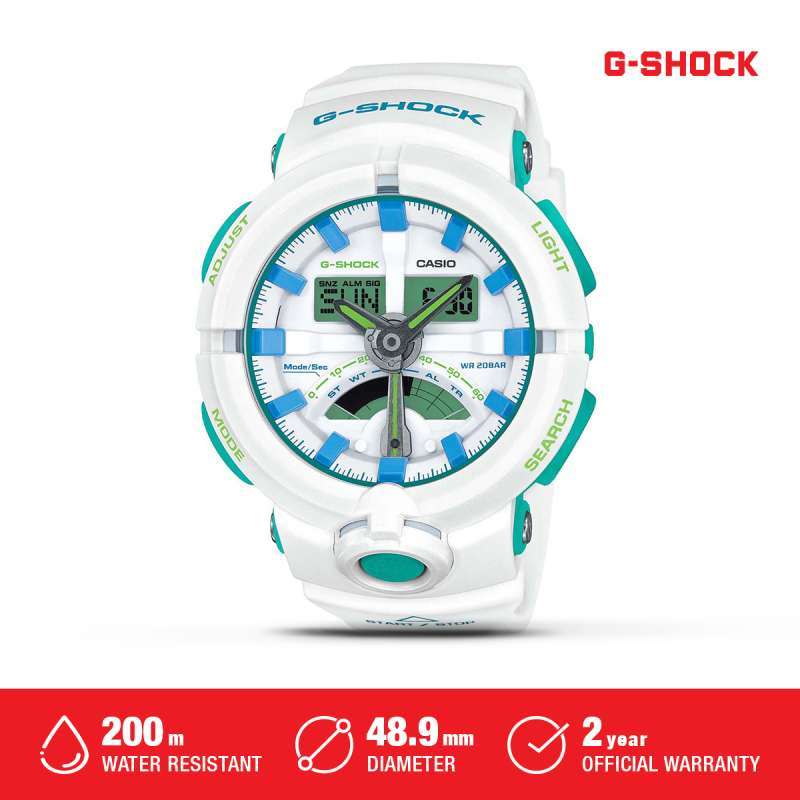 Jual Casio GShock Jam Tangan Digital Analog Pria GA500WG7ADR White