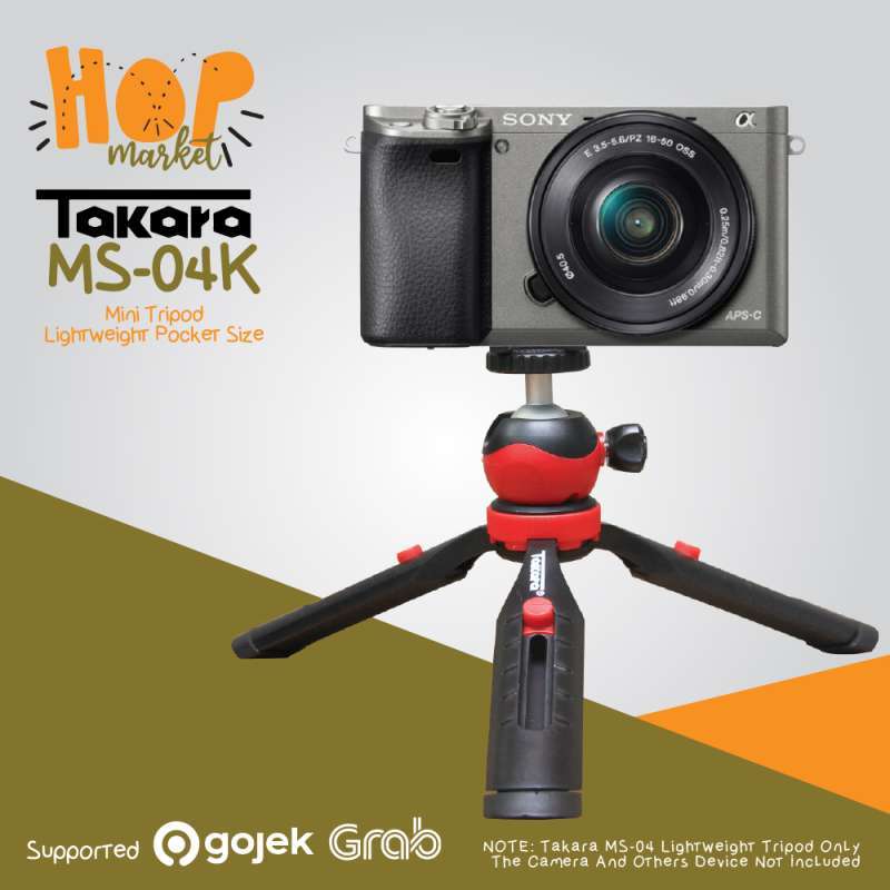 Jual TAKARA MS04K Mini Tripod Kit with BallHead & Holder HP Hozintal Vertical for Universal