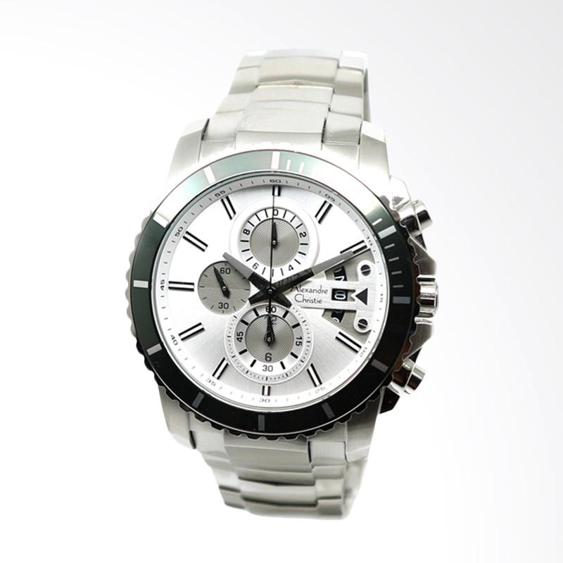 jual alexandre christie jam tangan pria silver white jual alexandre christie jam tangan pria silver white