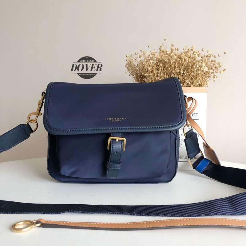 Jual Tory Burch Piper Nylon Crossbody Bag Navy Blue ORIGINAL 100 di