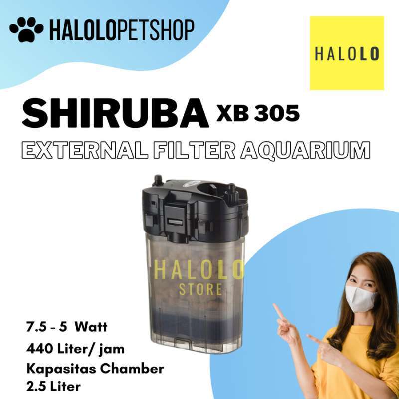 Jual External Filter Aquarium Aquascape XB 305 SHIRUBA Canister di