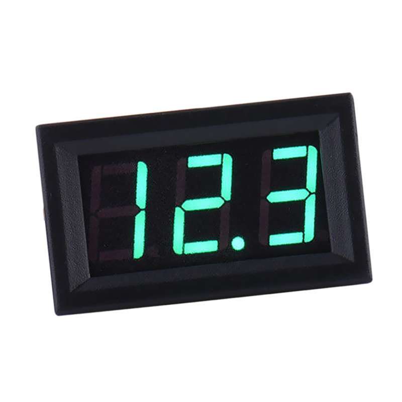 Promo 2 Wire DC5- Green LED 3-Digit Display Voltmeter Volt Meter Panel ...