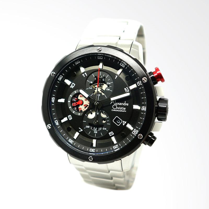 Jual Alexandre Christie Jam Tangan Pria - Silver Black 