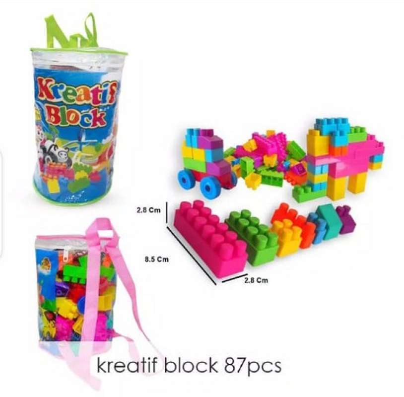 Jual Lego Block Blocks Blok Kreasi Kreatif Isi 87 Pcs Murah di Seller Toko Mainan Asemka