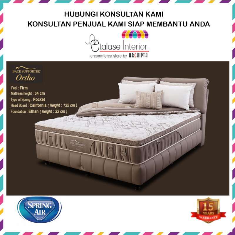 Jual Spring Air Spring Bed Per Pocket Latex Ortho 120,160,180,200