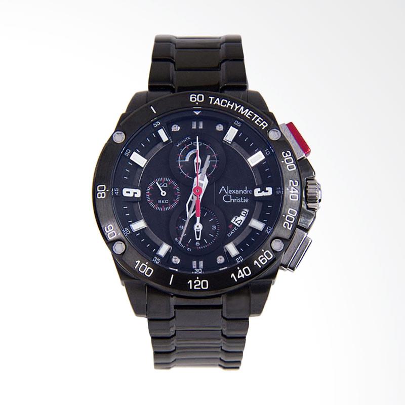 jual alexandre christie jam tangan pria black 6463 jual alexandre christie jam tangan pria black 6463