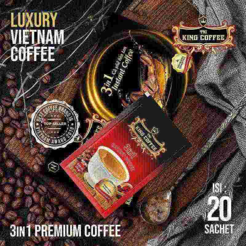 Promo King Coffee 3 in 1 20 sachet Kopi Vietnam Trung Nguyen Premium