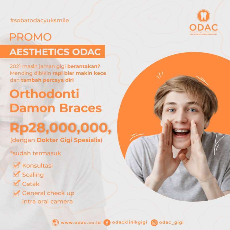 Promo Voucher Treatment Orthodontie Damon Braces dengan Dokter Gigi Spesiais Diskon 15 di