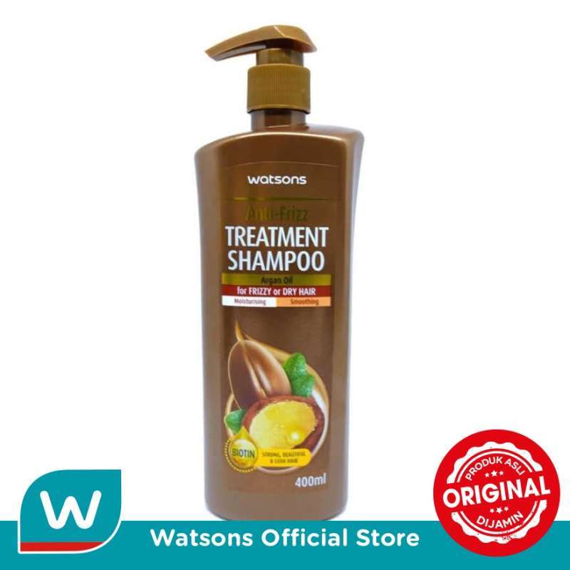 Promo Watsons Argan Oil AntiFrizz Treatment Shampoo 400 Ml Diskon 48