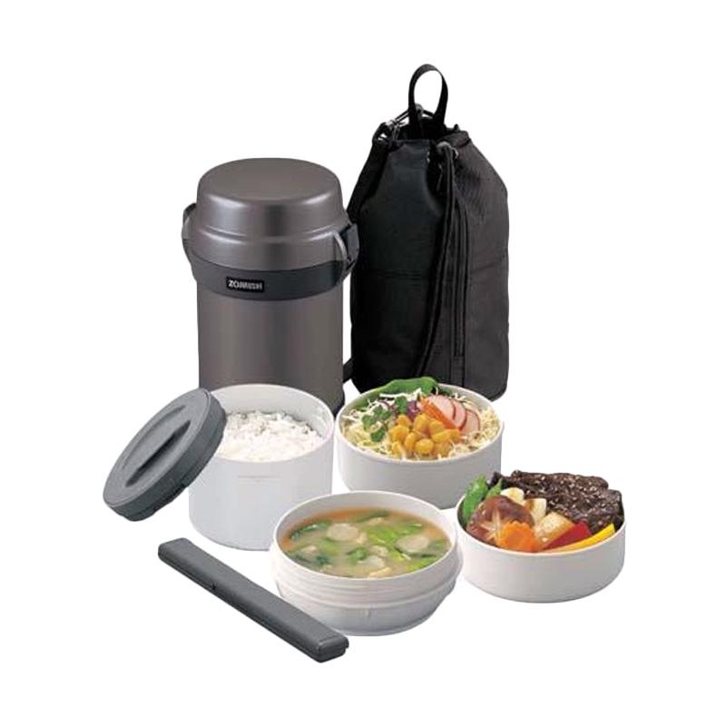 Promo Zojirushi Set Tempat Makan Sljaf14 Hg Abuabu Tua [4 Susun