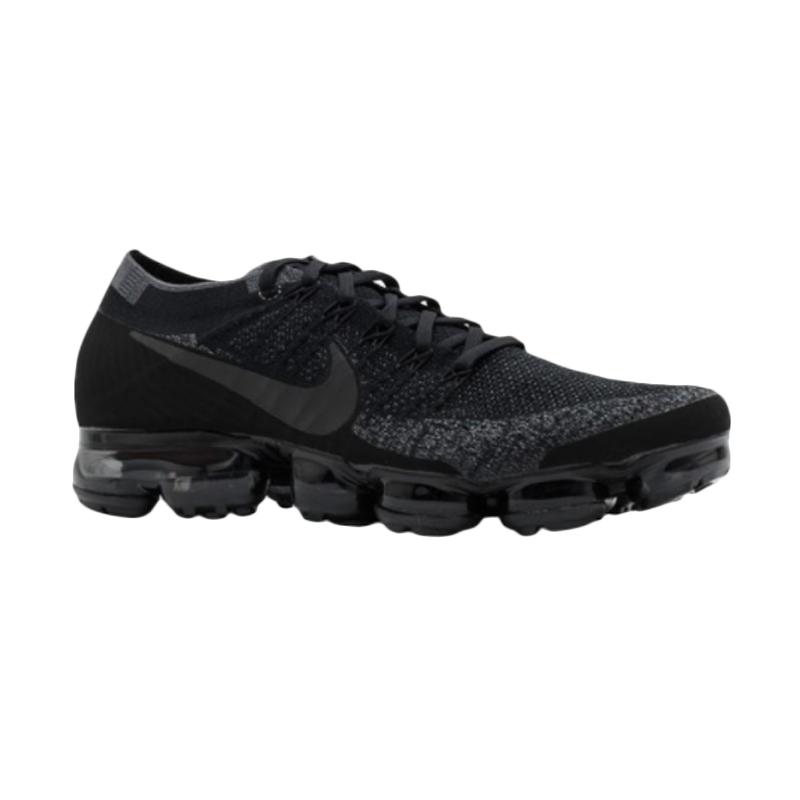 Jual NIKE Air VaporMax Flyknit Triple Sepatu Lari - Black