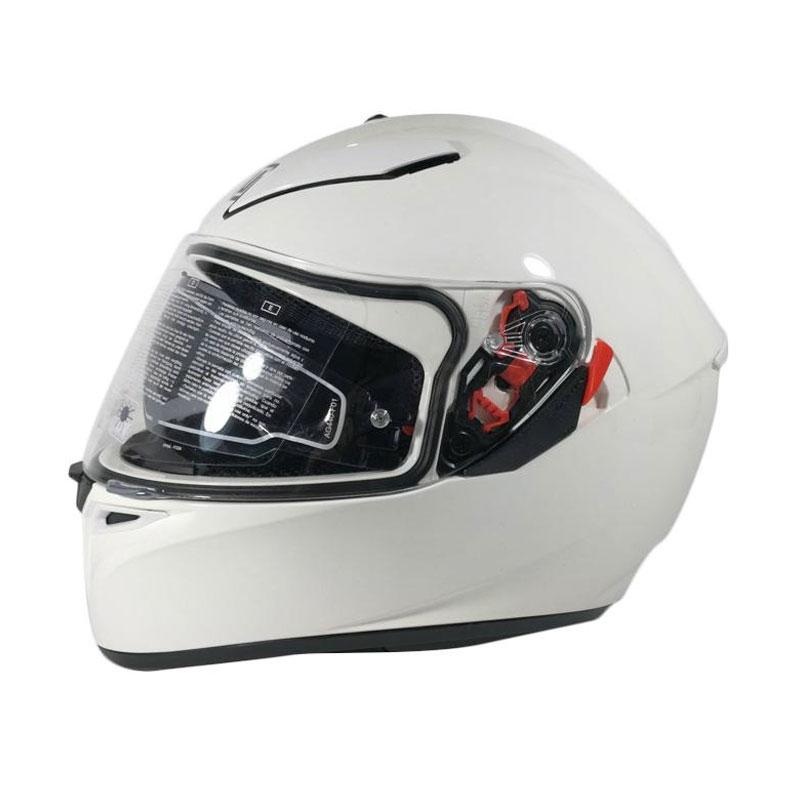 Jual AGV K3 SV Double Visor Helm Full Face Solid White + Free Pinlock