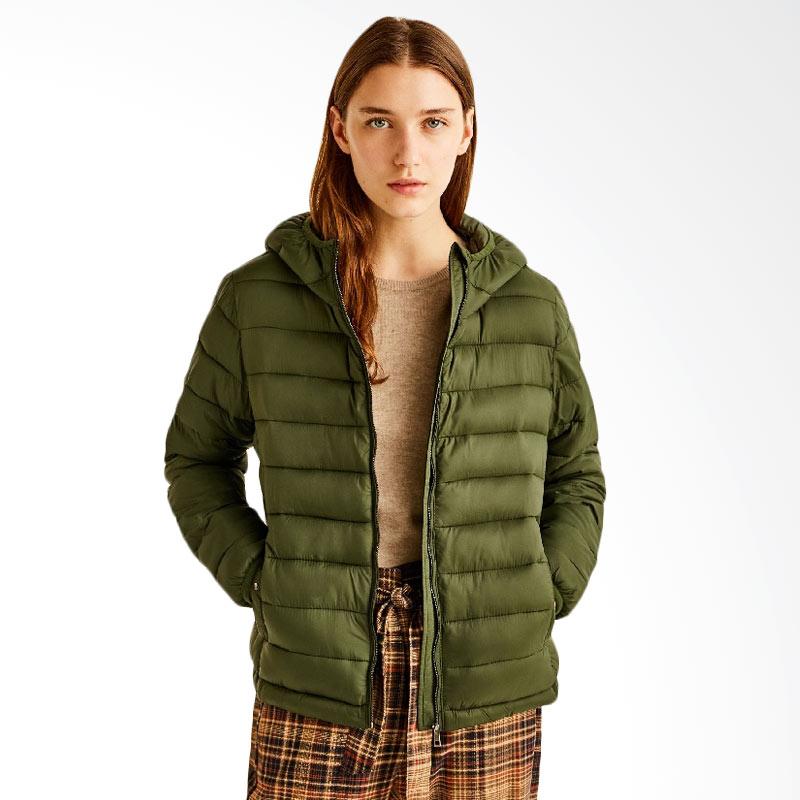 Jual Pull and Bear Hooded Nylon Jacket - Green Online