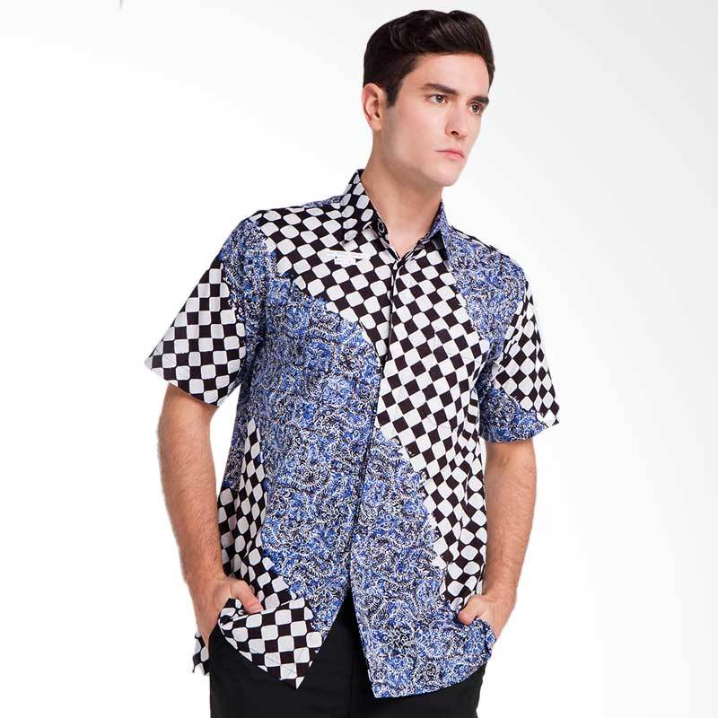jual batik aksen tropis engkol hem pendek kemeja pria jual batik aksen tropis engkol hem pendek kemeja pria