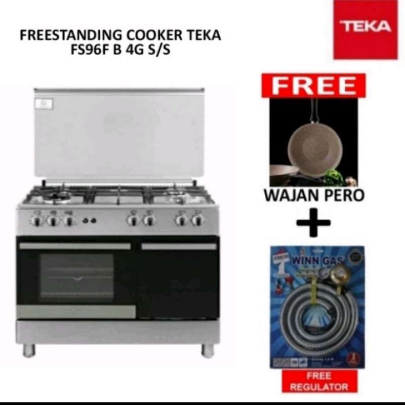 Promo Teka Fs96f B 4g Stainless Freestanding Cooker Kompor Gas Diskon