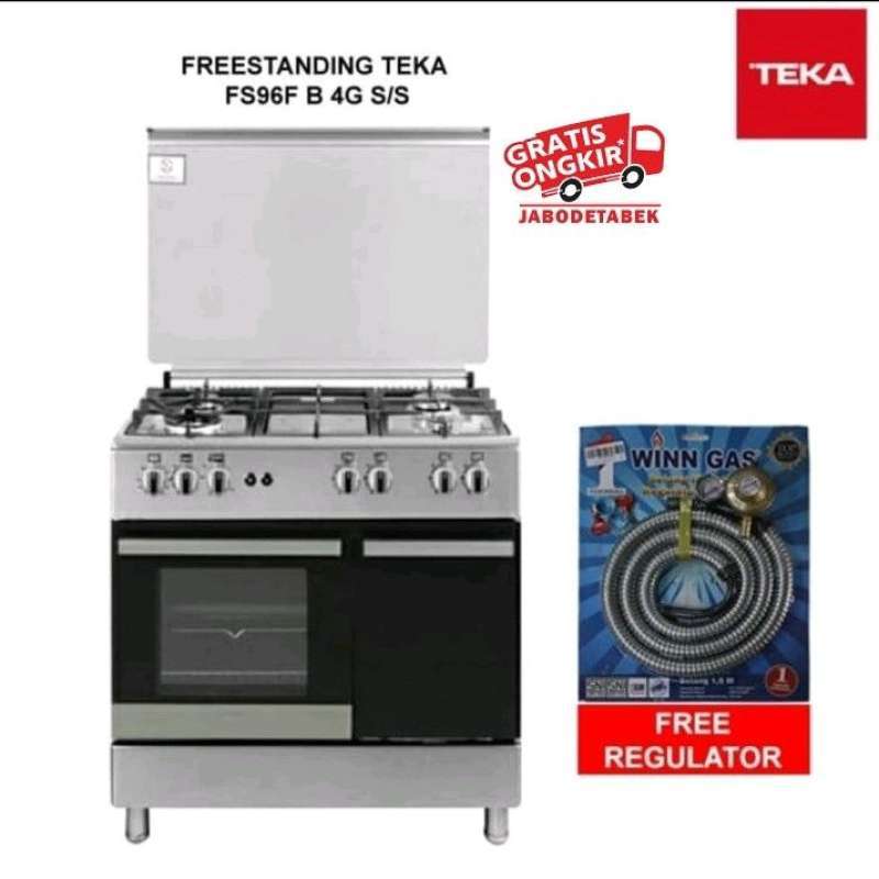 Promo Teka Fs96f B 4g Stainless Freestanding Cooker Kompor Gas Diskon