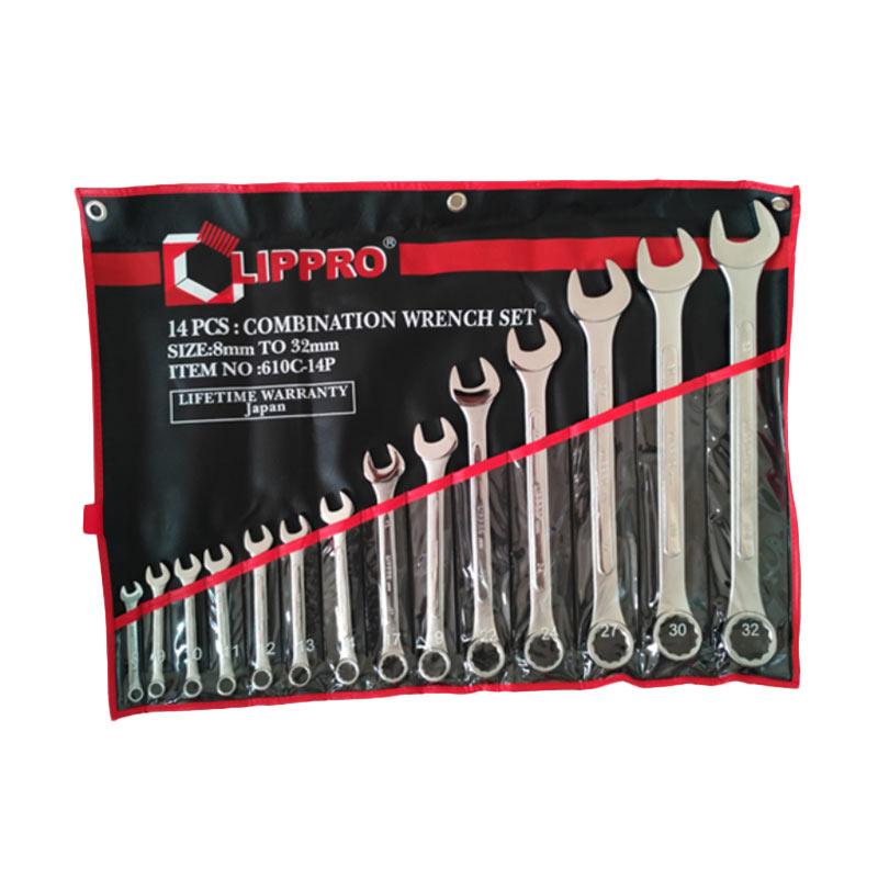 Jual Lippro Combination Wrench Set Kunci Ring Pas 14 pcs 