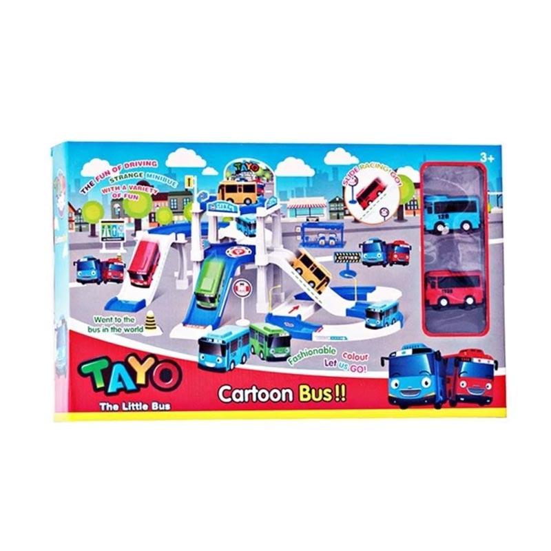 Jual MOMO ZY-001 The Little Bus Tayo Cartoon Bus Mainan