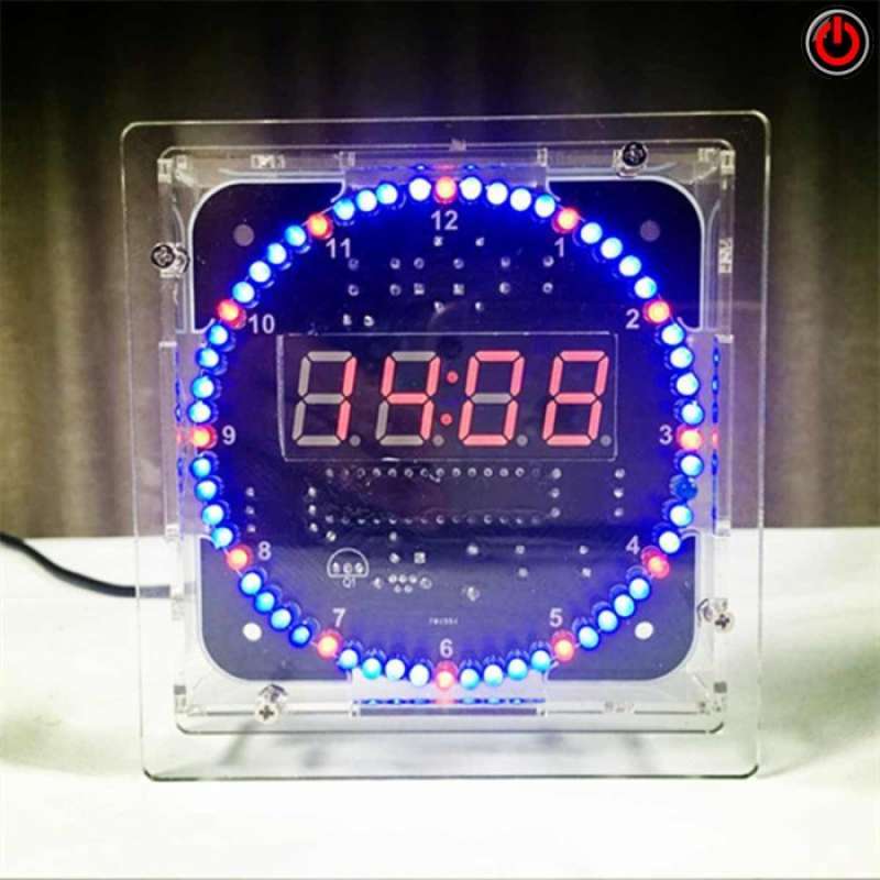 Jual DIY Rakit Sendiri LED Digital ROTATING Clock Kit Jam Meja