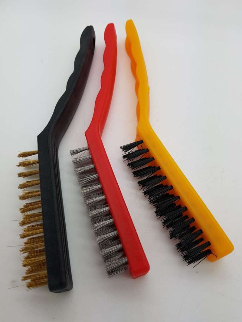 Promo Ukuran besar 8 3 pc wire brush set / sikat steel, copper, nylon