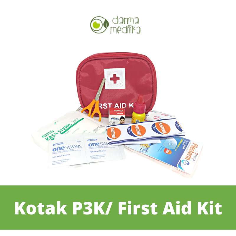 Jual P3K Onemed First Aid Kid Bag Kotak P3K Tas Merah Lengkap First Aid