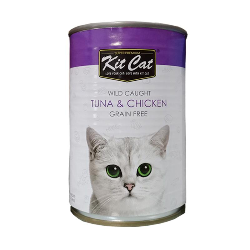 Jual Kit Cat Basah Tuna & Chicken Kaleng Makanan Kucing [400 g] di