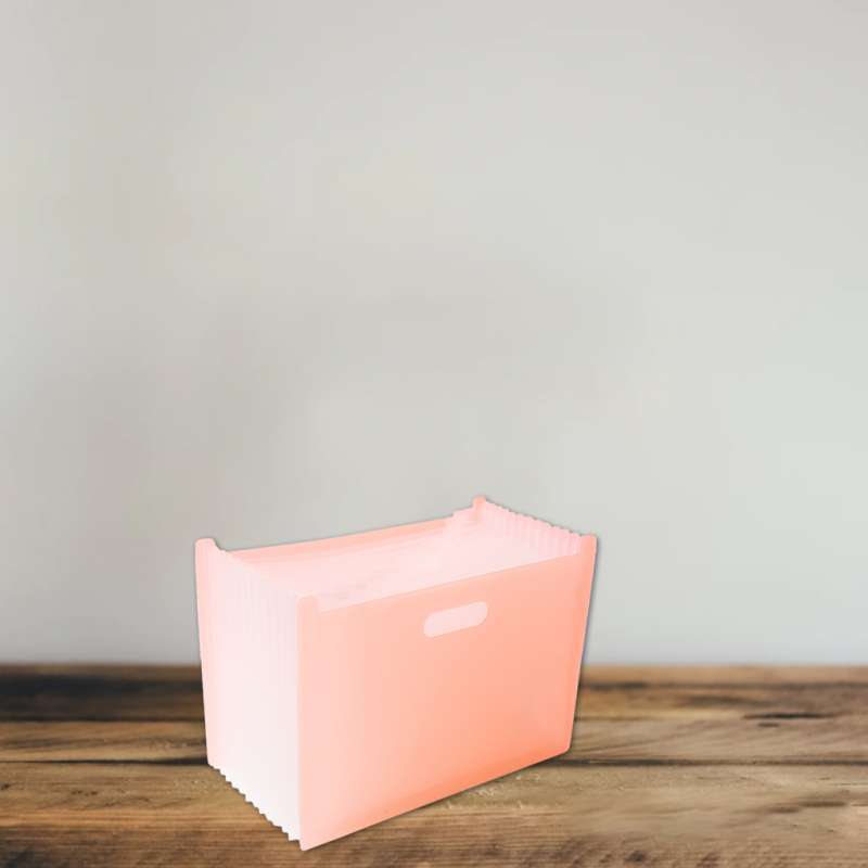 Promo A4 File Organizer Expanding File Folder File Organizer Box Pink 1 Diskon 29 di Seller