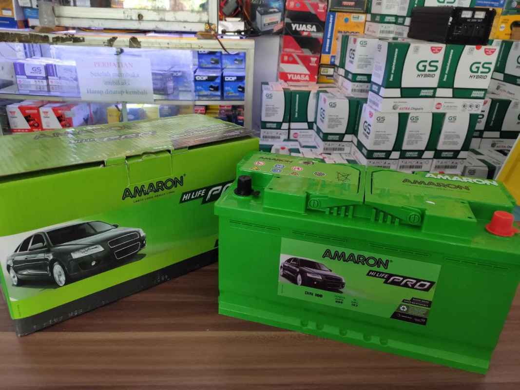 Jual AKI MOBIL DIN 100 AMARON HILIFE KERING DIN 100 12V 100AH di Seller