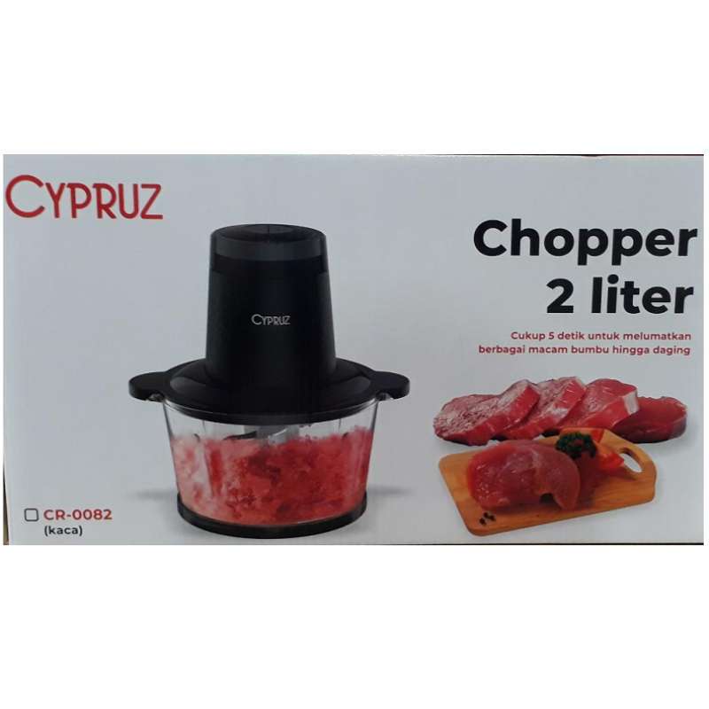 Promo CYPRUZ CR0082 Chopper Food Processor Glass Jar Non Toxic 2 Liter