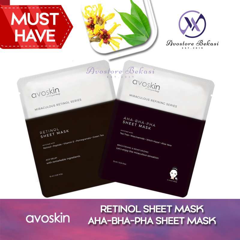 Jual Avoskin Sheet Mask Retinol di Seller Avostore Bekasi Official